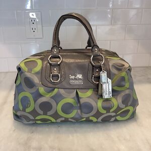 Coach Purse Handbag Y2K Pocketbook Madison Sabrina Op Art Signature Satchel Bag